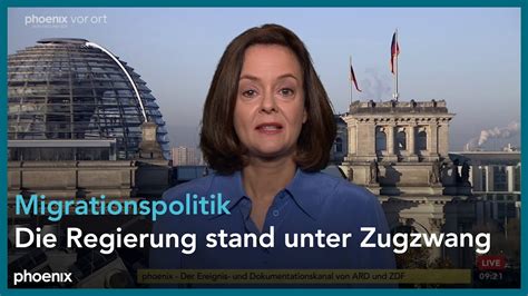 phoenix nachgefragt mit Julia Löhr zur Migrationspolitik am 08 11 23