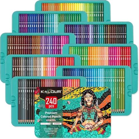 Set Lapices Color Arte Profesional Dibujo Caja Met Lica Cuotas