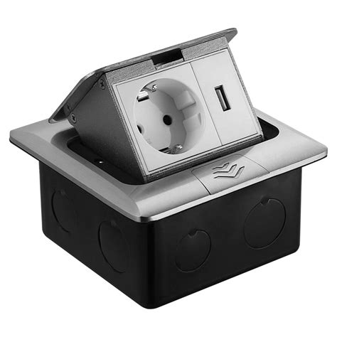 Выдвижная встраиваемая розетка, горизонтальная, GL на 1 розетку 1 USB ...