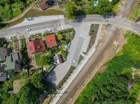 Parking I Zatoka Autobusowa Na Skraju Skarpy Gotowe Foto Szczecin