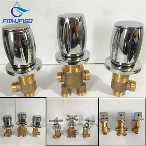 Brass Bathtub Faucet Hot And Cold Water Switch Bath Tub Side Deck Mounted Handle Valve Faucet