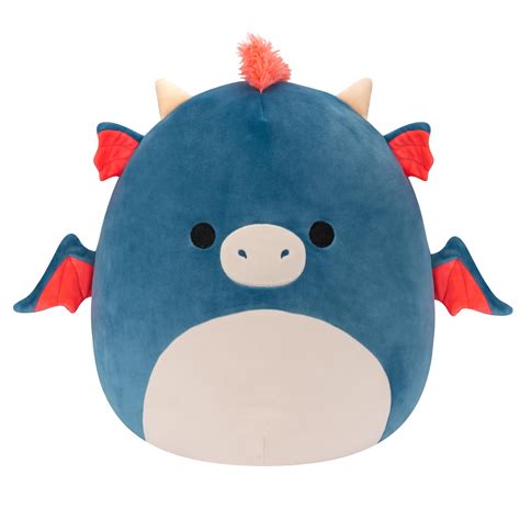 Squishmallows Original 14-Inch Carin Blue Dragon with Orange Mane ...