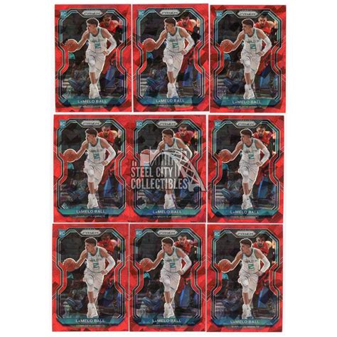 Lamelo Ball Panini Prizm Red Ice Rookie Card Count Lot