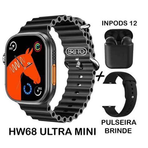 Relogio Smart Watch Hw Ultra Mini Mm Serie Fone Sem Fio I