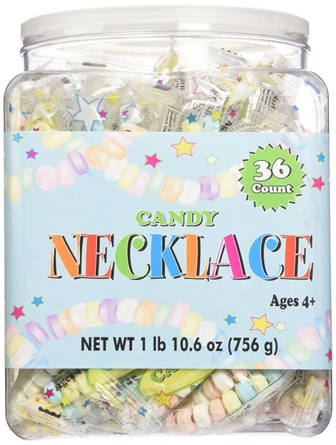 Smarties Candy Necklace 36 Count Tub Candy Necklaces Nostalgic