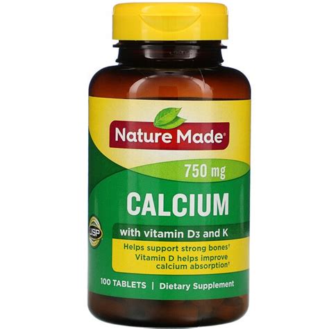 Comprar Nature Made Calcium With D3 And K 750 Mg 100 Tablets Preço Suplemento No Brasil