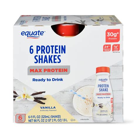 Equate Protein Shakes Max Protein Vanilla 6 Count