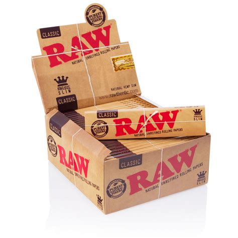 Raw King Size Slim Rolling Paper Iai Corporation Wholesale Glass