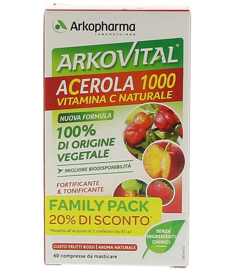 Arkopharma Acerola 1000 Vitamina C Compresse Masticabili Bennet Online