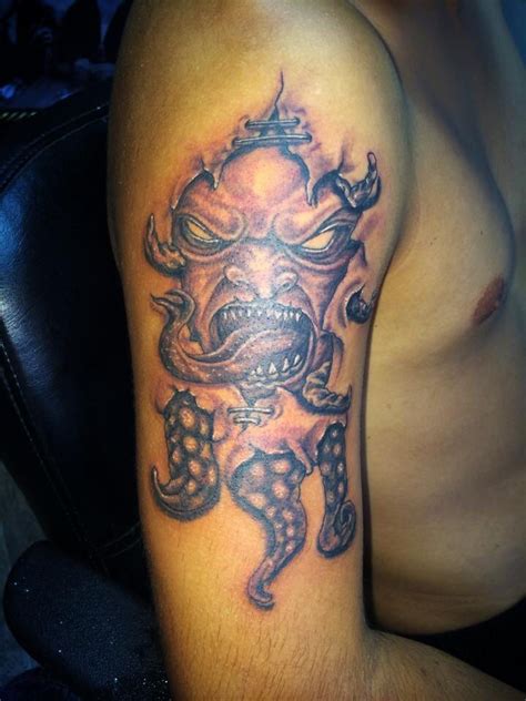 Octi Demon Arm Tattoo By Ricky Garza