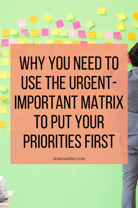 Why You Need To Use The Urgent Important Matrix To Put Your Priorities