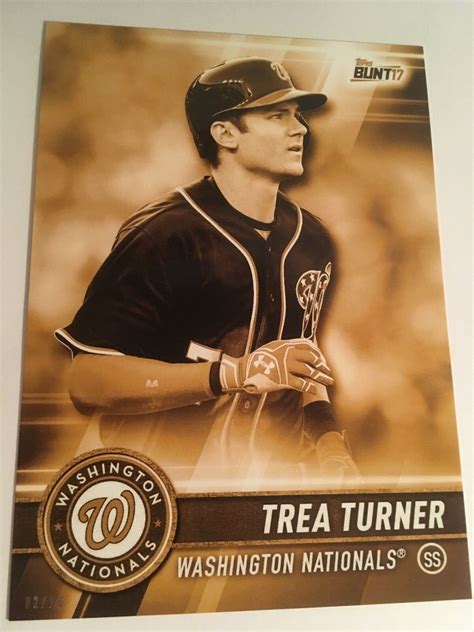 Topps Bunt Jumbo X Trea Turner Nationals D Gold Ebay