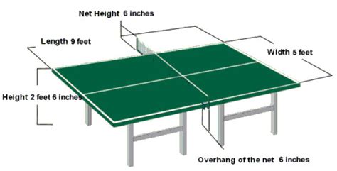 Table Tennis Room Size, Court and Table Dimensions