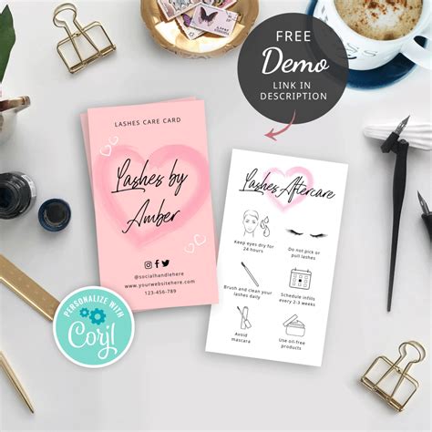 Eyelash Extensions After Care Template Printable Lash Aftercare