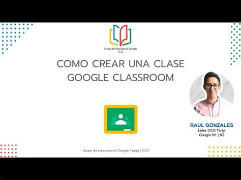 Como Crear Una Clase En Google Classroom Youtube