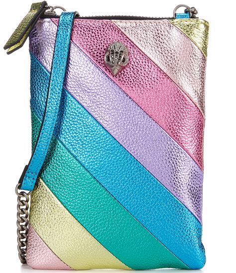 Kurt Geiger London Kensington Metallic Pastel Rainbow Phone Crossbody Bag Dillards