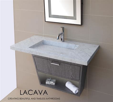 ADA Compliant Vanity with LED Lights in 52 Silver Oak Finish