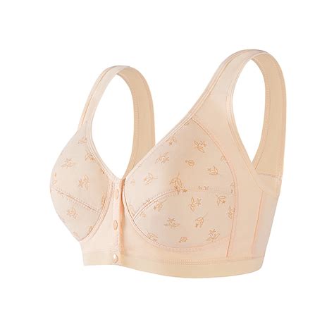 ALLLIST Full Coverage Women Bras Wireless Front Closure Lingerie Beige