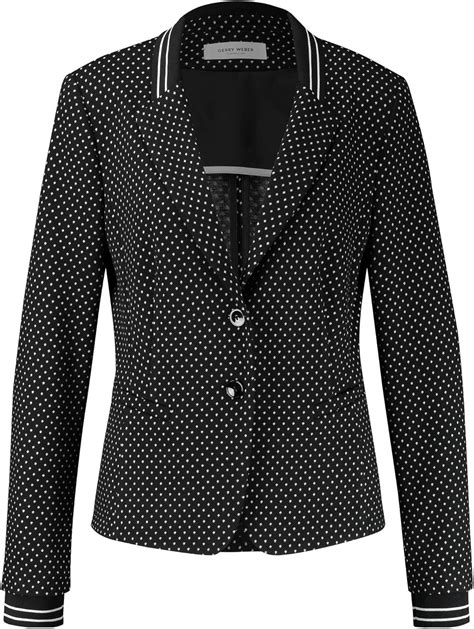 Gerry Weber Damen Blazer Mit Minidots Langarm Blazer Blazer Langarm