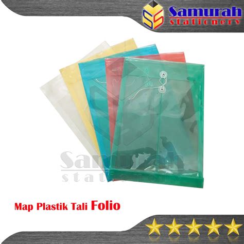 Jual Map Plastik Kancing Folio Punggung Per Lusin Map Plastik Tali