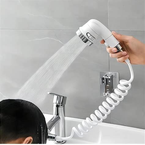 5ft Universal Sink Faucet Sprayer Handheld Shower Head With Adjustable