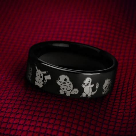 Pokémon Couples Black Band Set Vansweden Jewelers