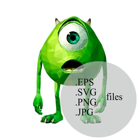 Mike Wazowski SVG Monster Inc ClipArt Monsters Universität - Etsy.de
