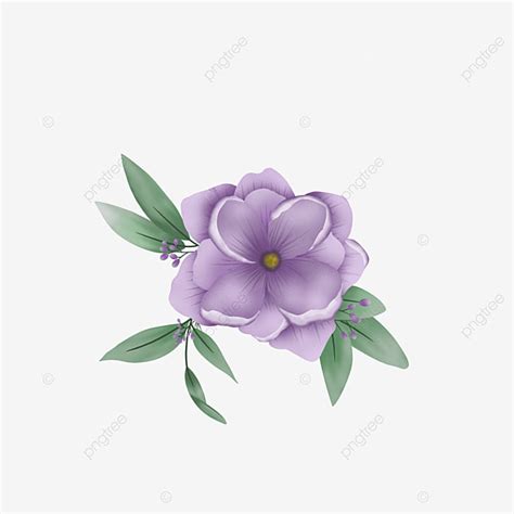 Purple Watercolor Flower White Transparent, Watercolor Flower Clip Art ...