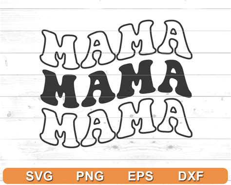 Mama SVG, Mama Outline SVG, Wavy Letters Svg Design for Hoodie,tshirt ...