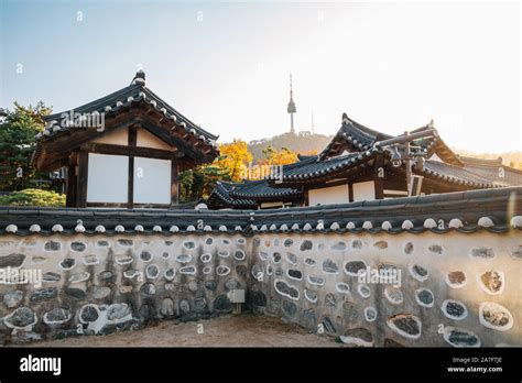 Namsangol Hanok Village Korean Traditional Houses And Namsan Seoul