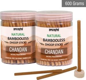 Anwesha Chandan Bamboo Less Dhoop Sticks Jar Scented Incense