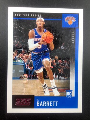 Panini Chronicles Score Rj Barrett Rookie Card Rc Knicks