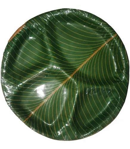 14inch Banana Leaf Compartment Plate At Rs 50 Piece Banana Leaf Plate