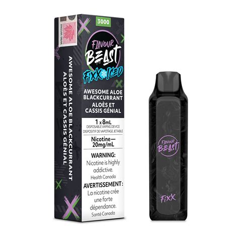 Awesome Aloe Blackcurrant Flavour Beast Fixx Disposable Vape 8mL