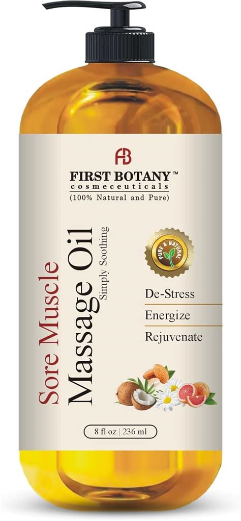 First Botany Arnica Sore Muscle Massage Oil For Massage Therapy Natural Therapy Oil