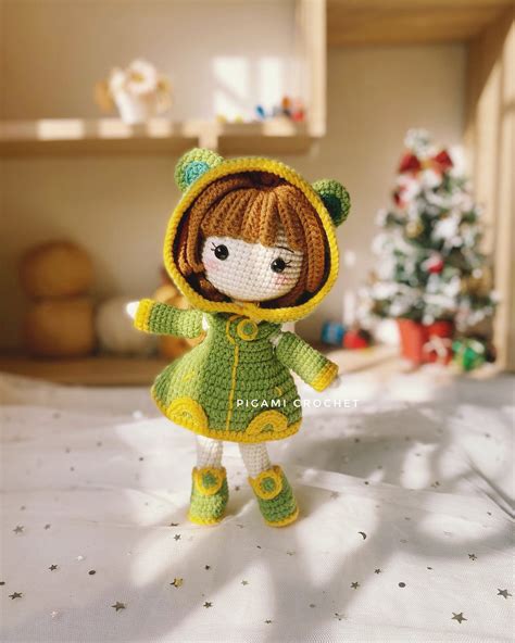 Crochet Doll Pattern Anime Amigurumi Pattern Sakura Green Etsy