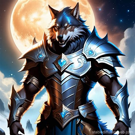 Armored Werewolf Anime Character | Stable Diffusion Online