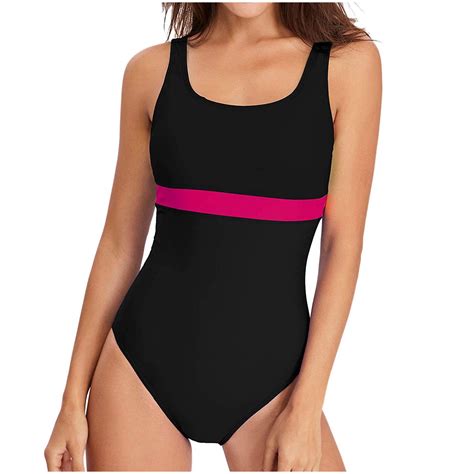 Tponi Cute One Piece Swimsuit For Women One Piece Elastic Hot Pink