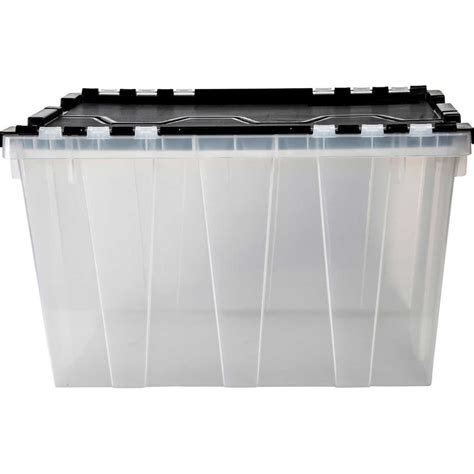 Greenmade Flip Top Storage Tote Gallon Clear With Black Lid Alahagh