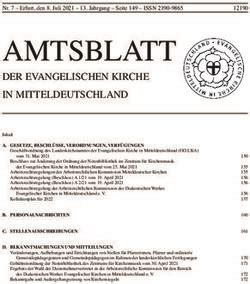 Amtsblatt Der Evangelischen Kirche In Mitteldeutschland Kirchenrecht