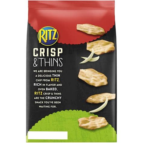 Ritz Crisp And Thins Cream Cheese And Onion Oven Baked Chips 7 Oz From