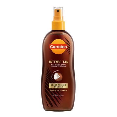 Carroten Intense Tan Tanning Oil Spray 200 Ml Speeds Up Tanning And