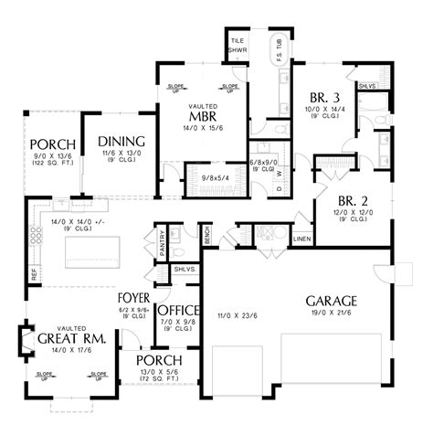 Farmhouse Style House Plan 3 Beds 2 5 Baths 2117 Sq Ft Plan 48 1101