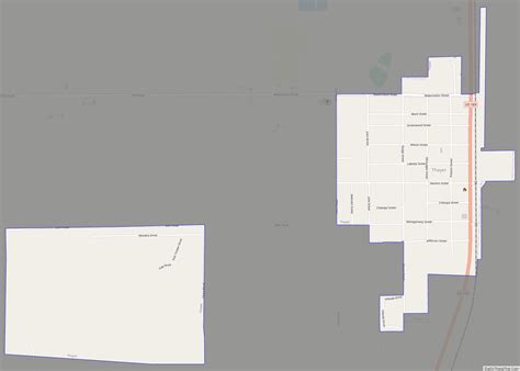 Map Of Thayer City Kansas