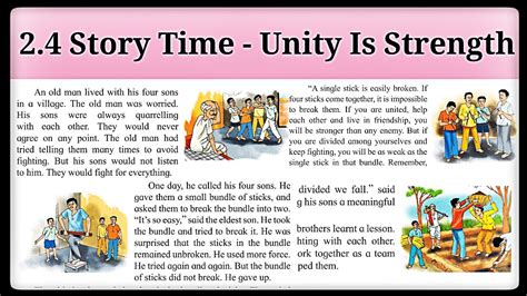 Std 2nd English Balbharti Unit 2 Lesson 2 4 Story Time Unity Is