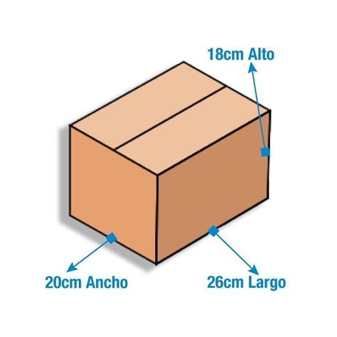 Caja de Cartón 26x20x18cm Canal Sencillo