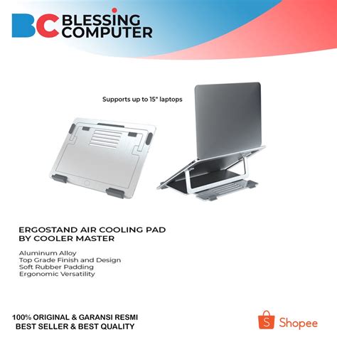 Jual Cooling Pad Cooler Master NotePal ERGOSTAND AIR Silver Shopee