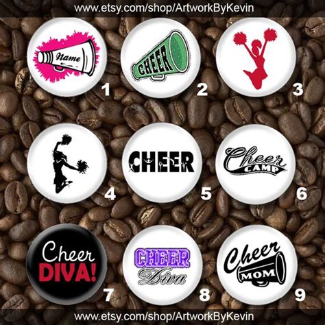 15 Cheerleading Cheer Spirit Pin Back Or Metal Pendant Toppers Etsy