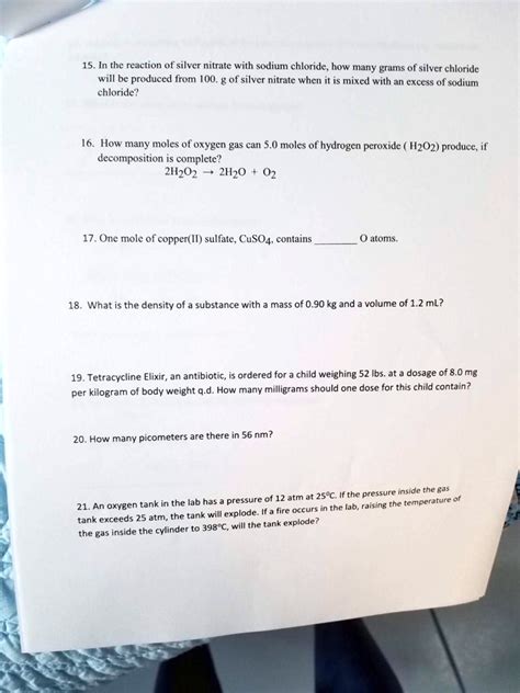 Solved In The Reaction Of Silver Nitrate With Sodium Chloride How