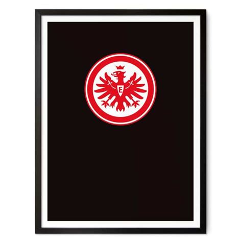 Poster Eintracht Frankfurt Wappen Auf Schwarz Wall Art De